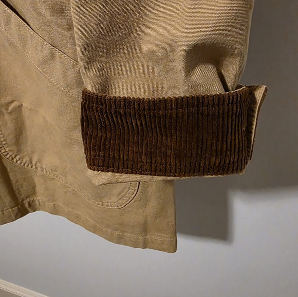 NWT Polo Ralph Lauren Beige Oversize Jacket Corduroy Collar Cuff Size Medium - Picture 10 of 13